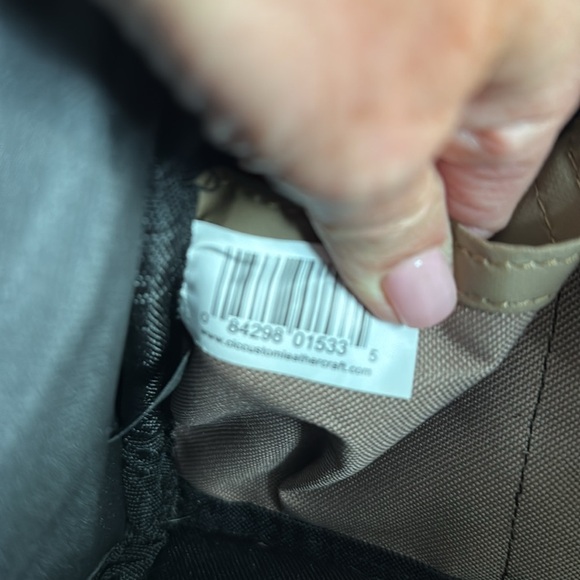 CLC Custom Leathercraft Canvas Work Tool Bag Makeup Tote 14 Pocket 12’ Black Tan - Picture 9 of 9